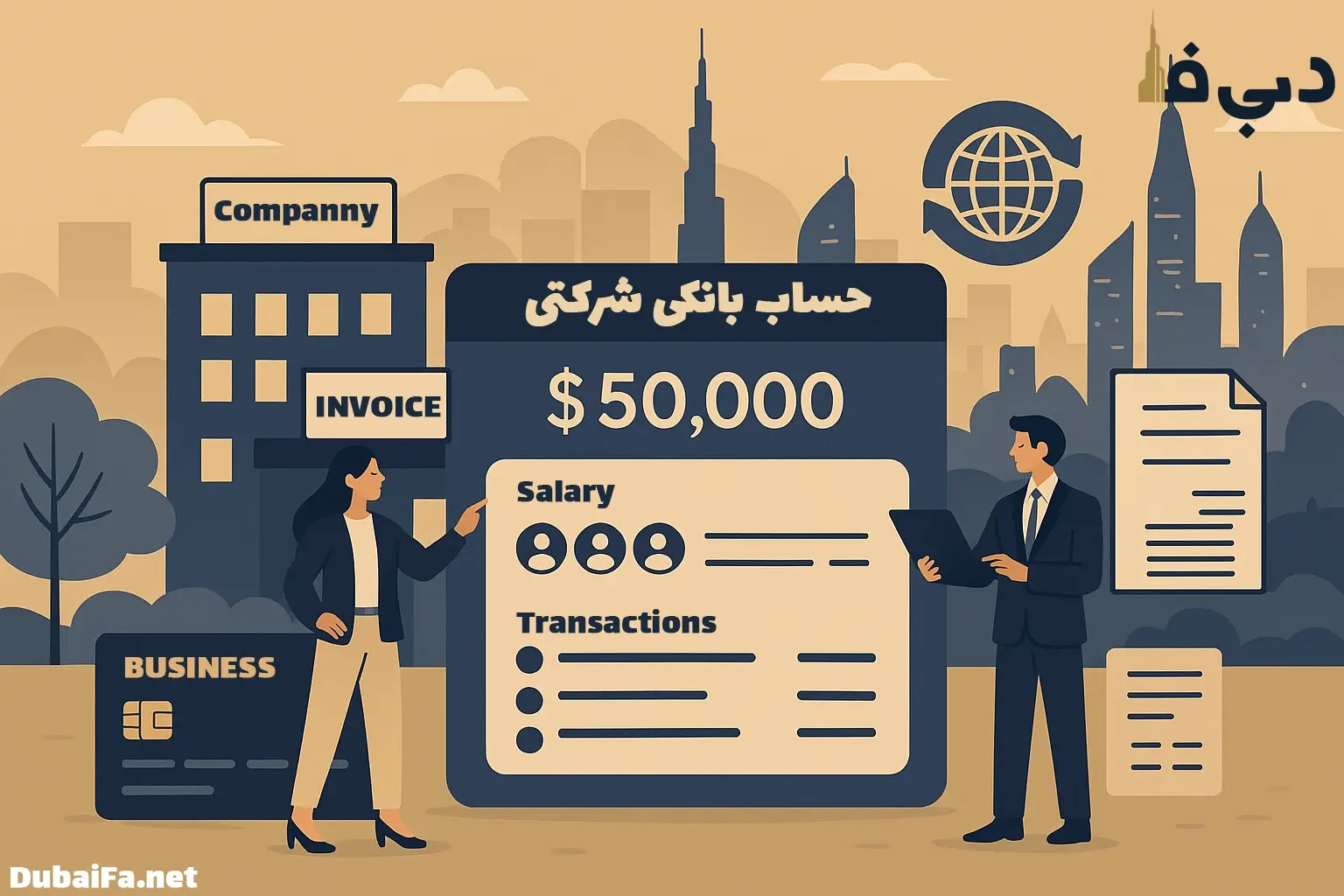 افتتاح حساب بانکی شرکتی در دبی