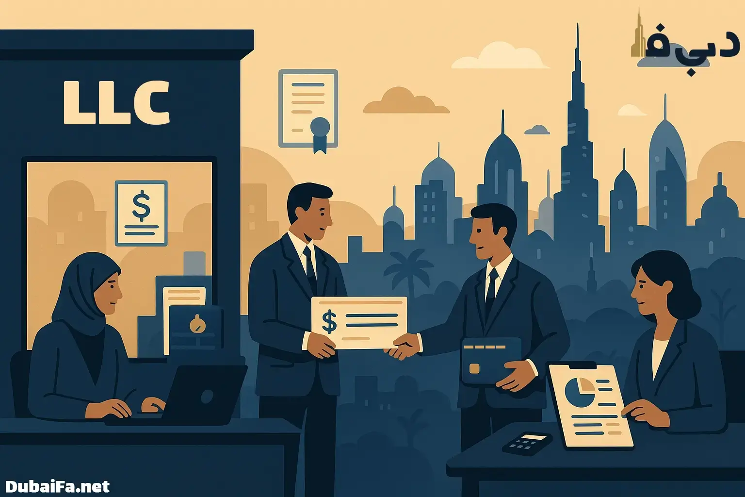 افتتاح حساب شرکتی LLC محلی در دبی