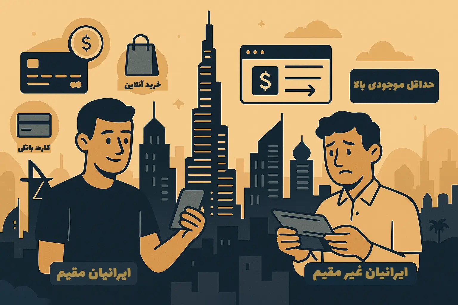 بررسی انواع حساب بانکی قابل افتتاح برای ایرانیان مقیم و غیر مقیم در دبی